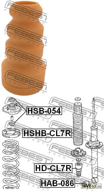 отбойник амортизатора заднего \ honda accord 2.0i / 2.2ctdi / 2.4i 02-08