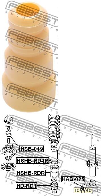 отбойник амортизатора заднего\ honda prelude bb 91-97 / cr-v rd1 / rd2 95>