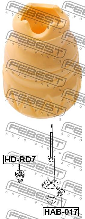 отбойник заднего амортизатора (honda cr-v rd4 / rd5 / rd6 / rd7 / rd9 2001-2006)