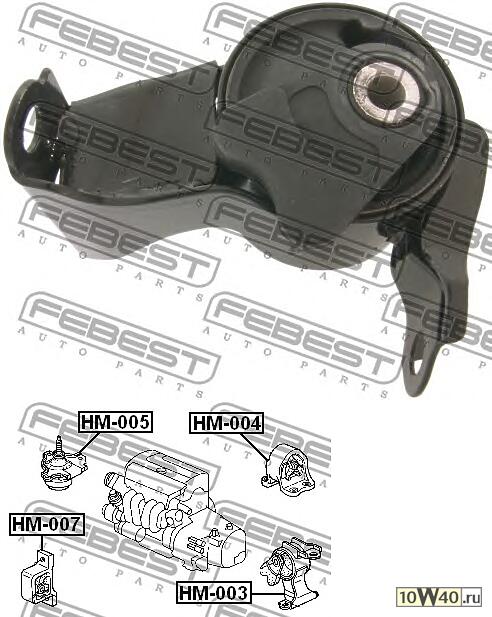 подушка коробки скоростей at (honda civic eu / ep / es 2001-2006) febest