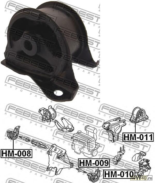 подушка двс задняя правая акпп\ honda civic 1.4-1.6vti / vtec 95-00