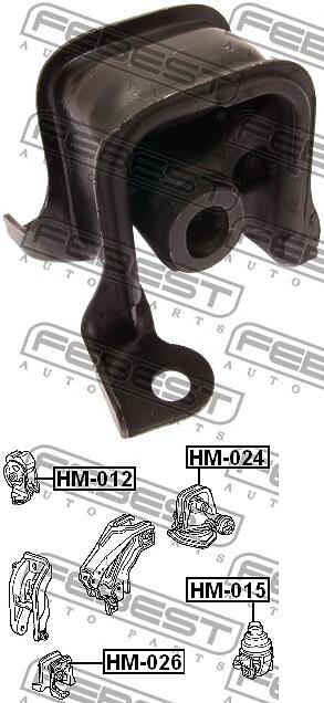 подушка двигателя передняя at (honda odyssey / shuttle ra1 / ra2 / ra3 / ra4 / ra5 1994-1999) febest