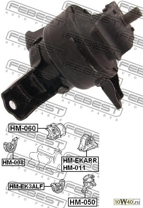 подушка двигат.зад.лев.(гидравлическая) honda cr-v rd1 / rd2 1997-2001