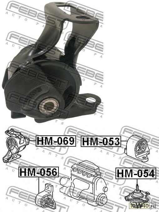 подушка двигателя правая cvt (honda civic eu / ep / es 2001-2006) febest