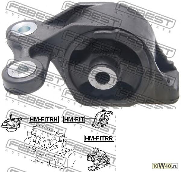 подушка двигателя задняя (honda jazz / fit gd 2002-2008) febest