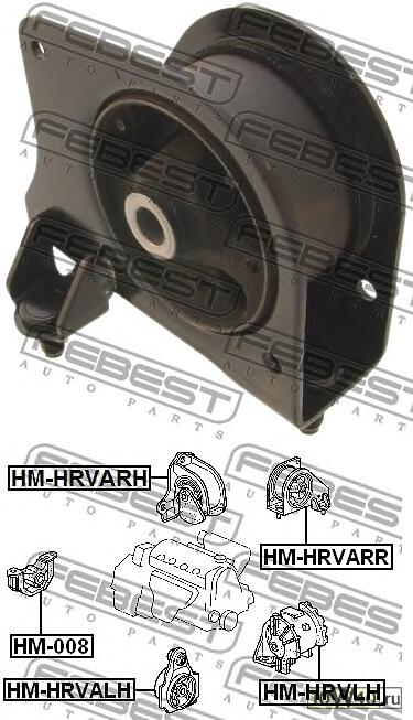 подушка двигателя задняя at (honda hr-v gh1 / gh2 / gh3 / gh4 1998-2005) febest