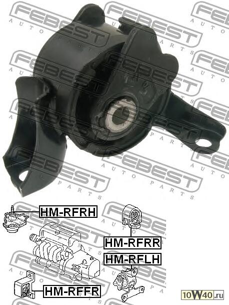 подушка двигателя левая (honda step wgn rf3-rf8 2001-2005) febest