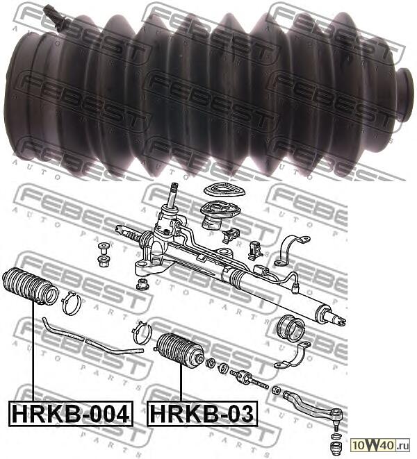 пыльник рейки рулевой правый с г / у\ honda civic 91-01 / cr-v 97>