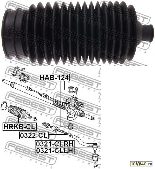 пыльник рулевой рейки (honda accord cl / cn / cm 2002-2008) febest
