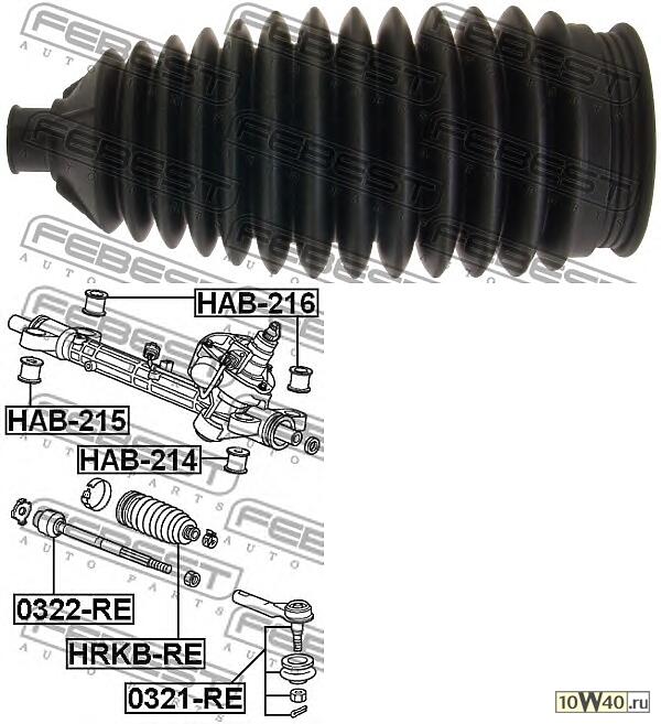 пыльник рулевой рейки (honda cr-v re3 / re4 2007-) febest