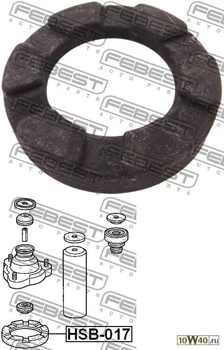 проставка пружины верхняя (honda odyssey / shuttle ra1 / ra2 / ra3 / ra4 / ra5 1994-1999) febest