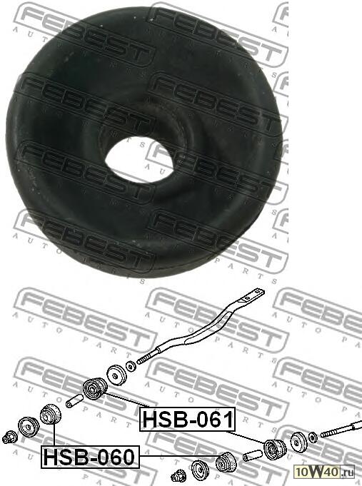 втулка передней толкающей тяги (honda accord cf3 / cf4 / cf5 / cl1 / cl3 1998-2002) febest