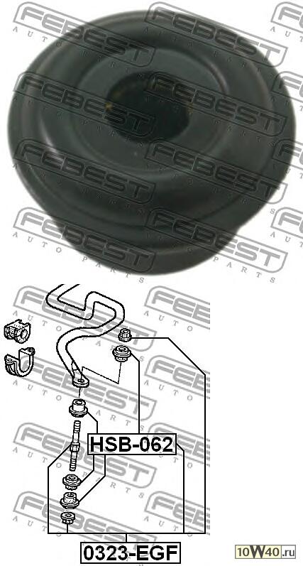 втулка стойки стабилизатора (honda integra dc1 / dc2 / db6 / db7 / db8 / db9 1993-2000) febest