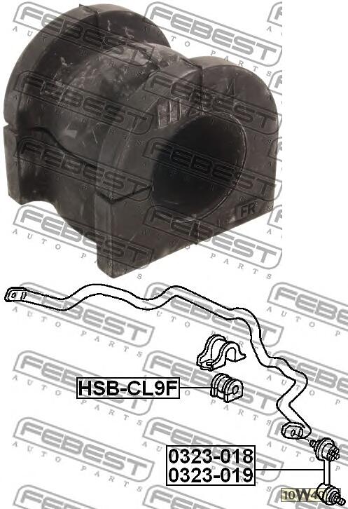 Втулка Переднего Стабилизатора D25.4 (Honda Accord Cl/Cn/Cm 2002-2008 Honda Inspire Uc1 2003-2007)