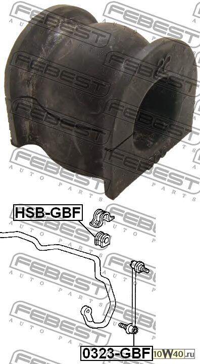 втулка переднего стабилизатора d22 (honda mobilio gb1 / gb2 2001-2008) febest
