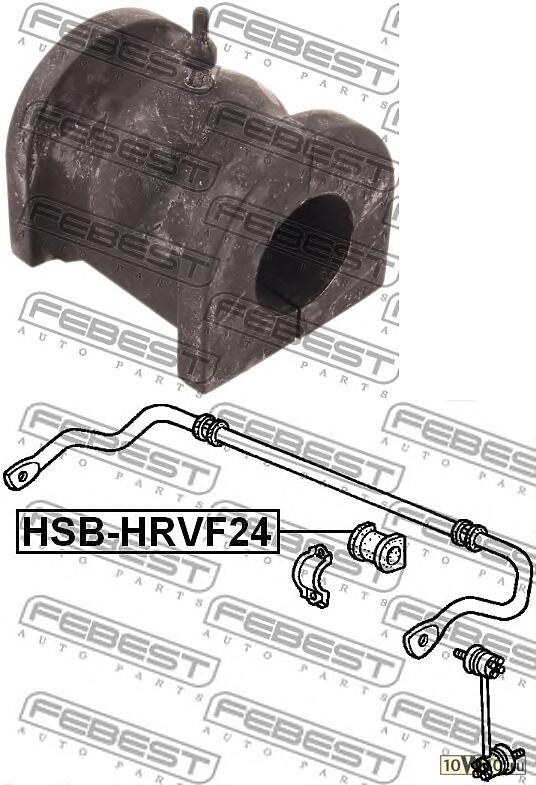 втулка переднего стабилизатора d24.2 (honda hr-v gh1 / gh2 / gh3 / gh4 1998-2005) febest