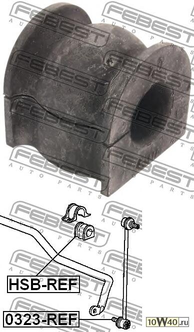 втулка переднего стабилизатора d20 (honda cr-v re3 / re4 2007-) febest