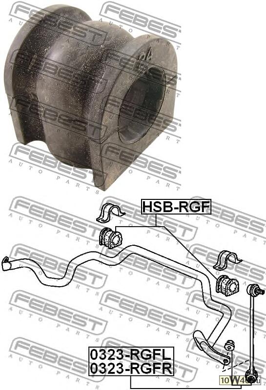 втулка переднего стабилизатора d24 (honda step wgn rg1 / rg2 / rg3 / rg4 2005-2009) febest
