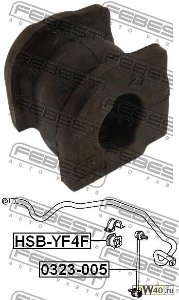Втулка стабилизатора передняя HONDA PILOT YF4 2009-2015 (23мм) HSB-YF4F