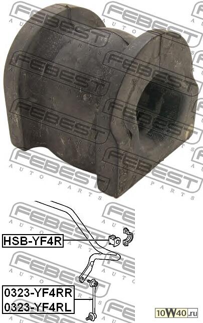 втулка заднего стабилизатора d25.4 (honda pilot yf4 2009-) febest