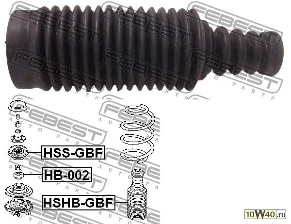 пыльник переднего амортизатора (honda mobilio gb1 / gb2 2001-2008) febest
