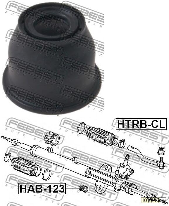 пыльник рулевого наконечника (honda accord cl / cn / cm 2002-2008) febest