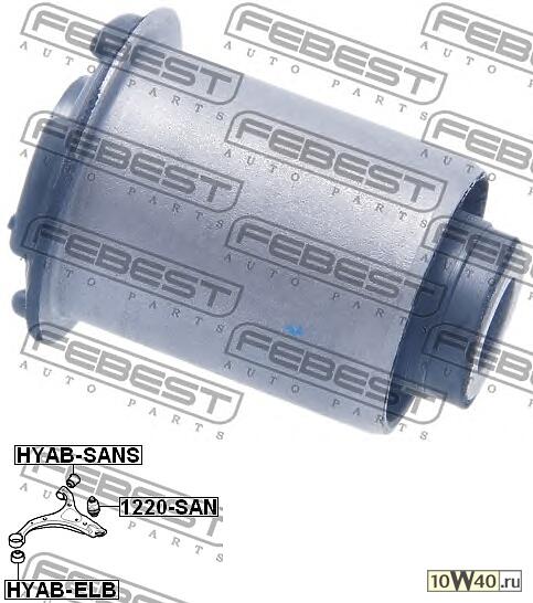 сайленблок маленький переднего рычага ( santa fe (cm) 2006-) febest
