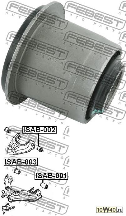 сайленблок верхнего рычага (isuzu bighorn / trooper ux 1992-1997) febest