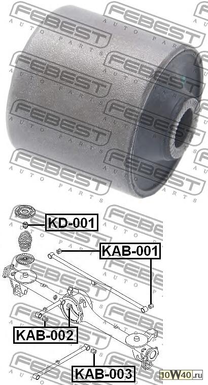 сайленблок задней продольной тяги ( sportage 1998-2003) febest