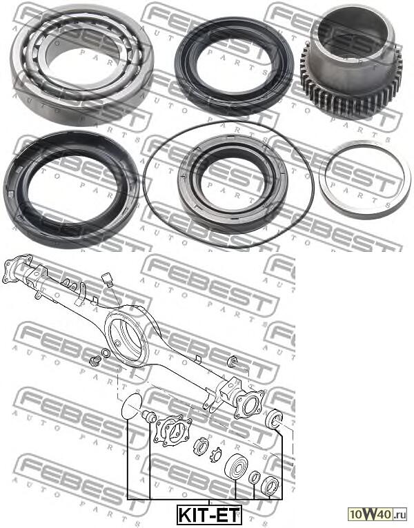 Комплект подшипников задн полуоси MAZDA BT-50 UN 2006-2012 KIT-ET