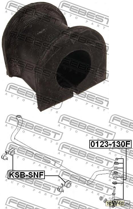 втулка переднего стабилизатора ( sorento (fy) 2002-2006) febest