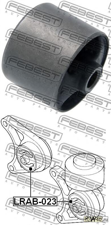 сайленблок заднего дифференциала (land rover freelander I 1996-2006) febest