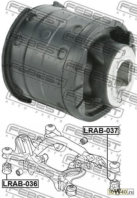 Сайлентблок задн балки ПОДХОДИТ ДЛЯ Land Rover RANGE ROVER III 2002-2012 LRAB-037