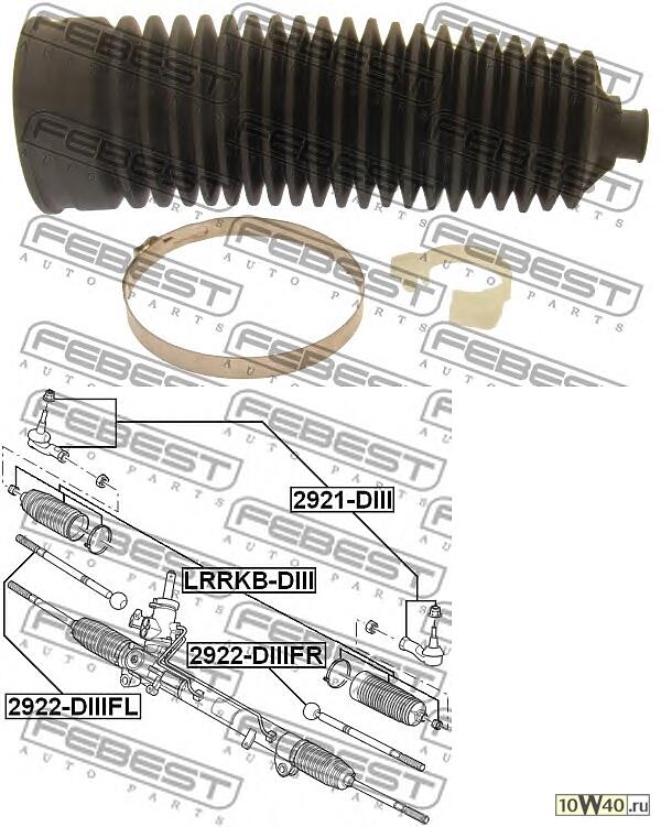 Пыльник рейки рулевой LAND ROVER DISCOVERY III  2005-2009