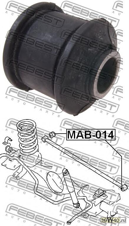 сайленблок задней поперечной тяги (mitsubishi pajero II v14w-v55w 1991-2004) febest