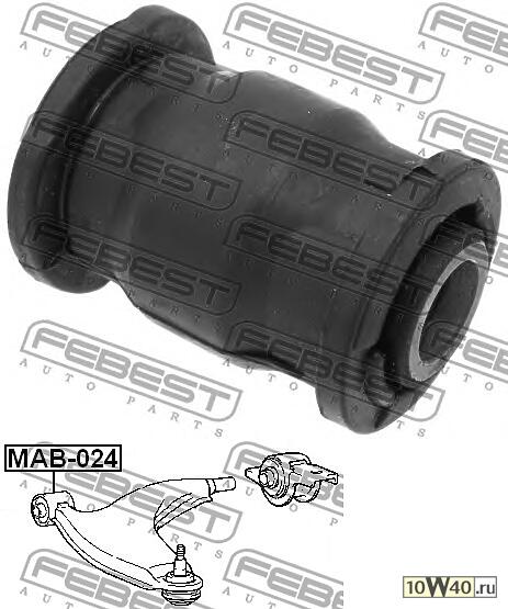 сайленблок передний переднего рычага (mitsubishi lancer / colt c51a-c77a 1988-1995) febest