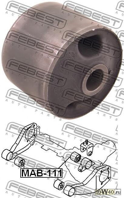 сайленблок подушки дифференциала (mitsubishi pajero / montero sport challenger kh 2008-) febest