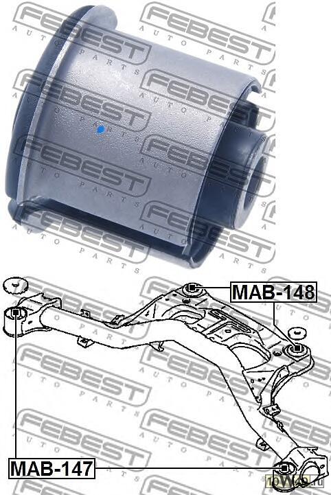 сайлентблок задней балки\ mitsubishi grandis 03>