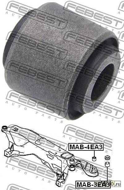 сайленблок подрамника (mitsubishi galant e55a / e75a 1992-1996) febest