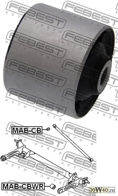 сайленблок задней балки (mitsubishi lancer station wagon cbw 1992-2002) febest