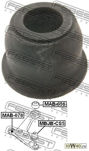 пыльник опоры шаровой нижнего рычага (20x40x32) mitsubishi lancer cs 2000-2009