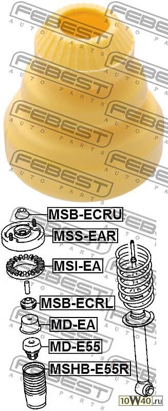 отбойник амортизатора (mitsubishi galant e55a / e75a 1992-1996) febest