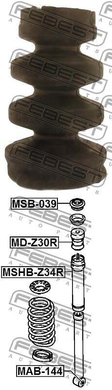 отбойник заднего амортизатора mitsubishi colt z32a / z34a / z36a / z37a / z38a / z39a 2004-