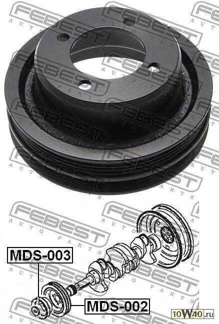 Код оригинала: MD304557, <BR>Шкив коленвала MITSUBISHI PAJERO II V14W-V55W 1991-2004