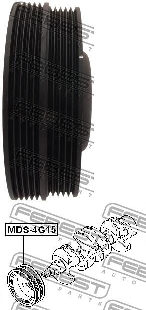 шкив коленвала 4g13 / 4g15 (mitsubishi carisma da 1995-2003) febest