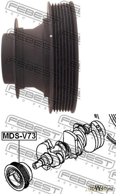 Код оригинала: MD378453, <BR>ШКИВ КОЛЕНВАЛА (MITSUBISHI PAJERO III MONTERO V65W/V75W 2000-2006)