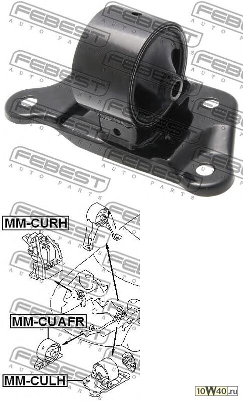 подушка двигателя левая mitsubishi outlander cu 2002-2006