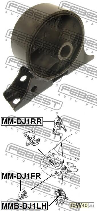 Опора двигателя передняя (mitsubishi galant dj1a/dj3a/dj5a 2006-)