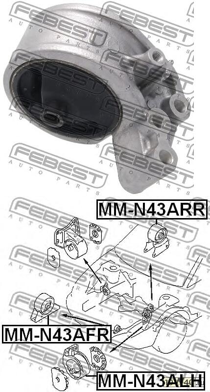 Опора двигателя MM-N43ALH