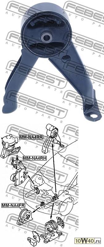 подушка двигателя задняя\ mitsubishi grandis na4w / na8w 03-09